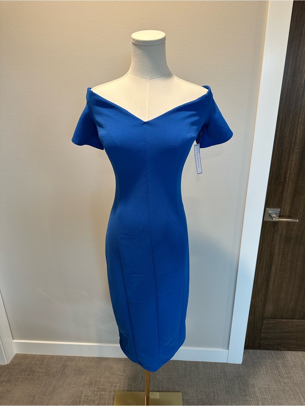 Premier One-Shoulder Royal Blue Sheath Dress